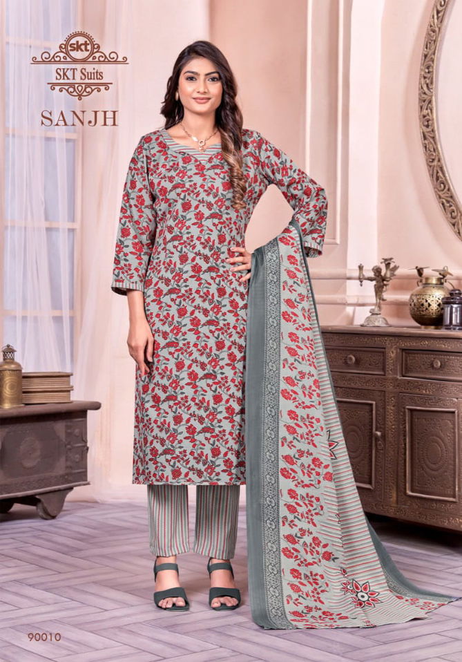 SKT Sanjh Digital Printed Cotton Dress Material Wholesale Clothing Suppliers In India